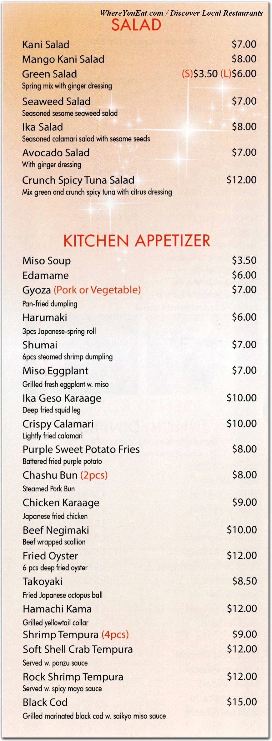 menu image