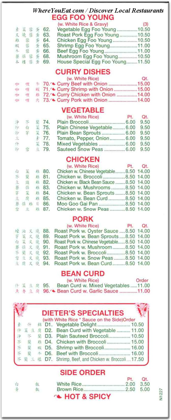 menu image