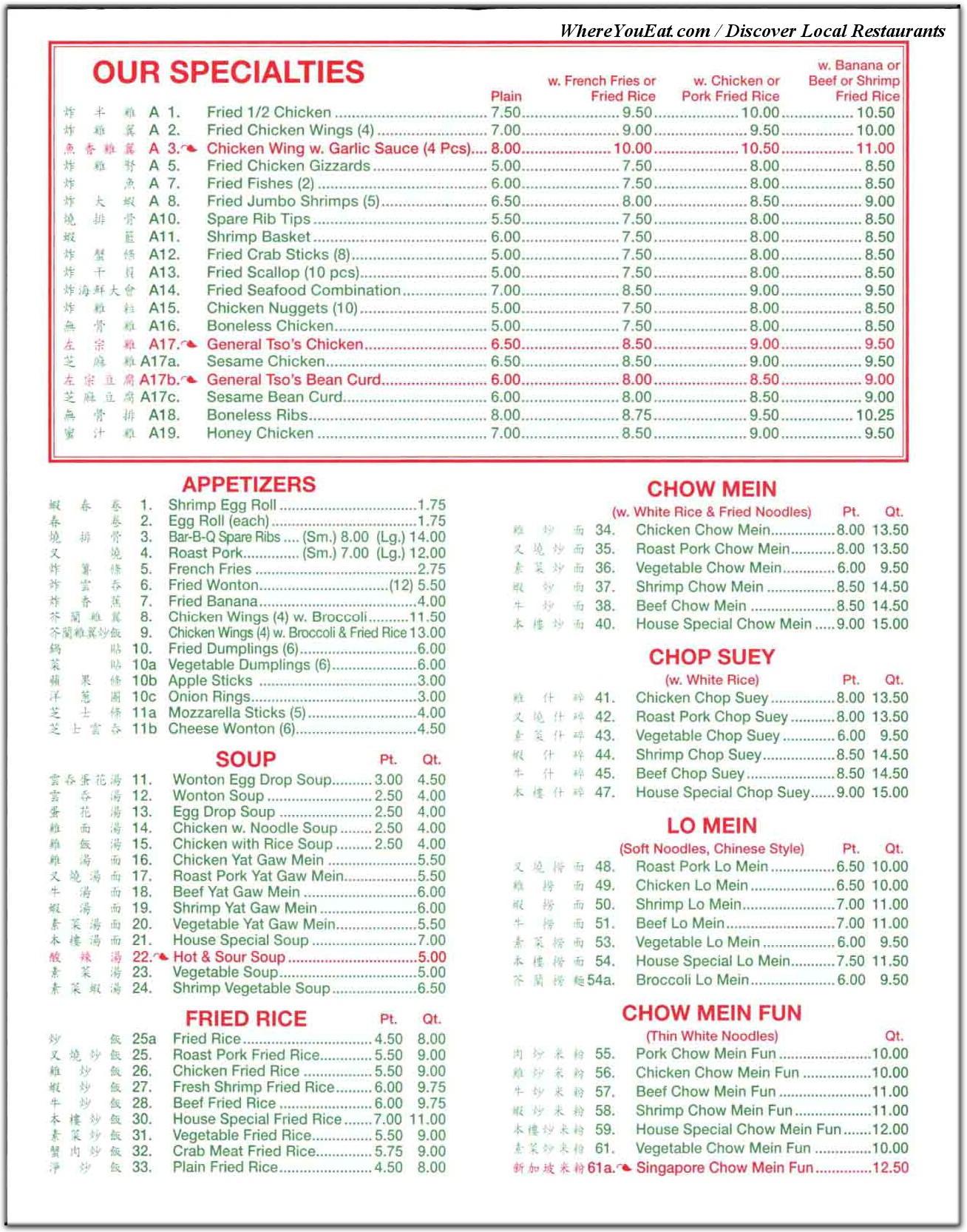 menu image