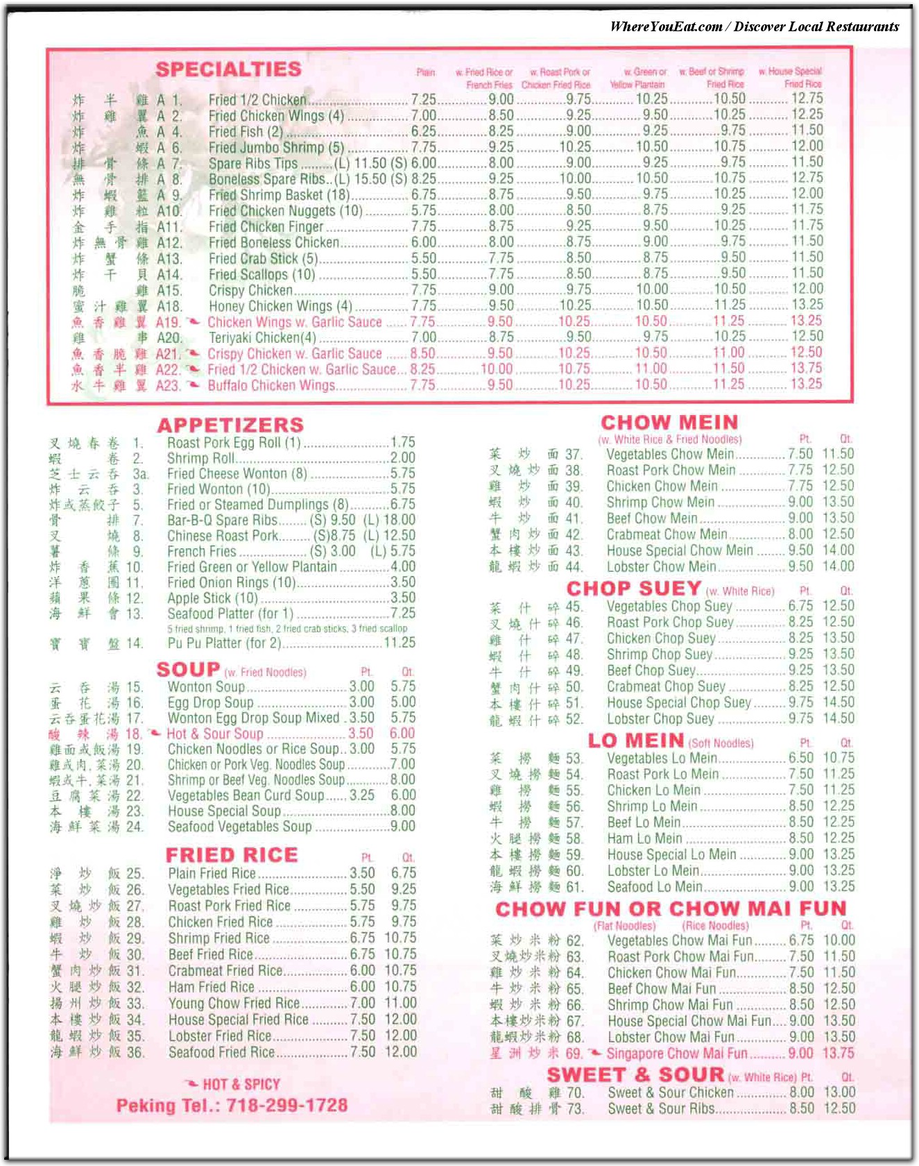 menu image