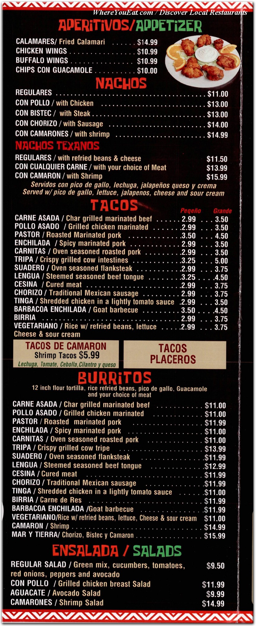 menu image