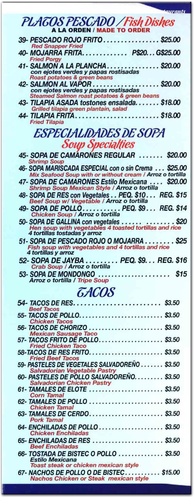 menu image