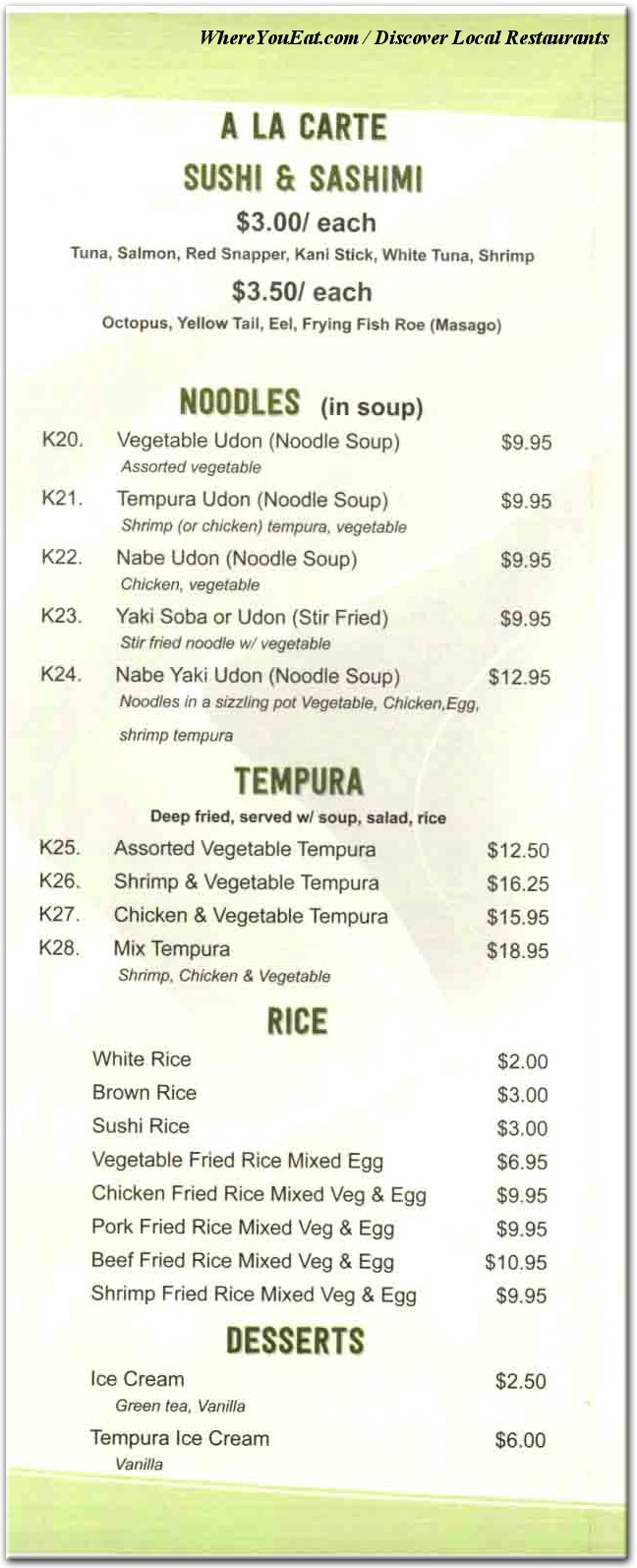 menu image