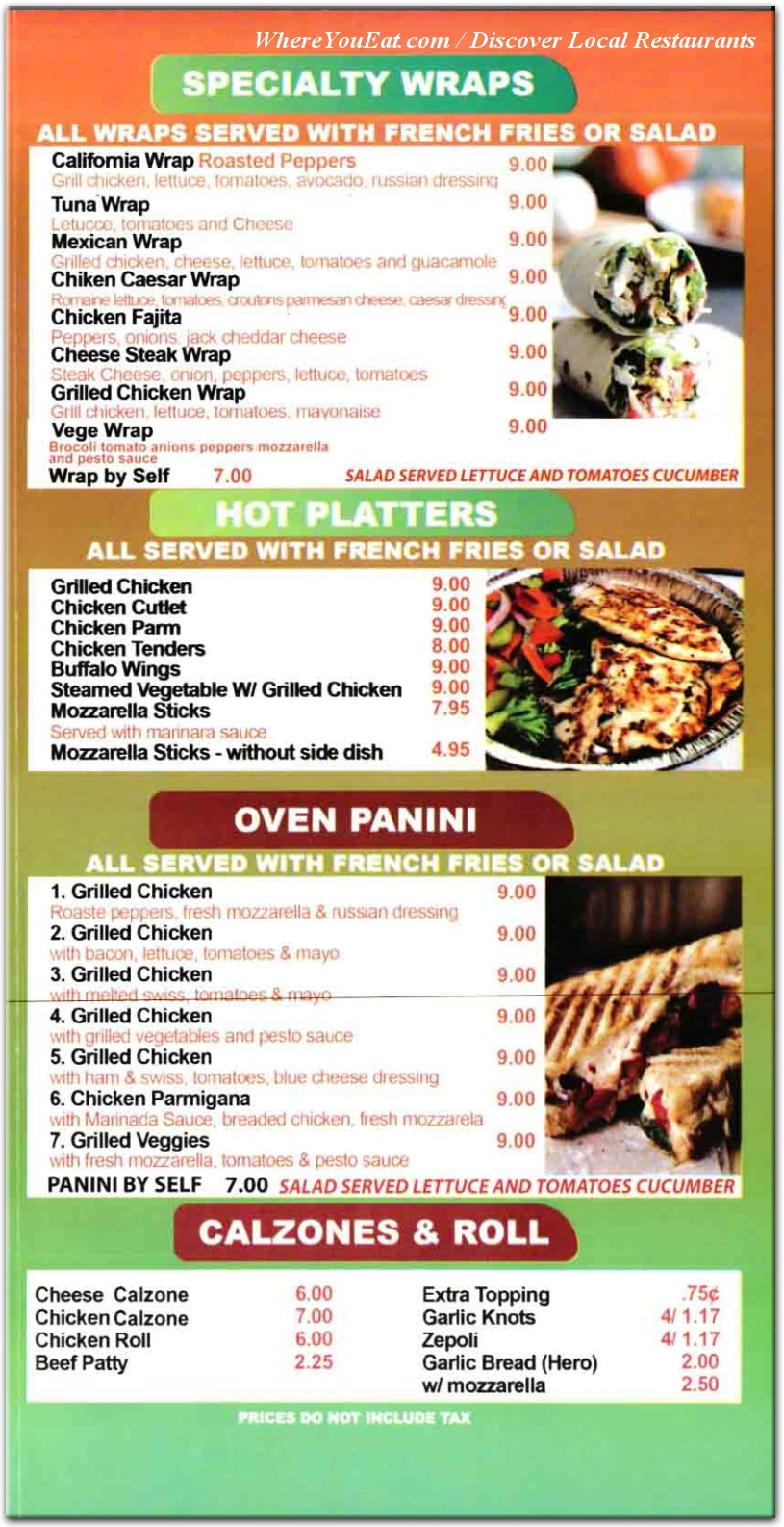 menu image