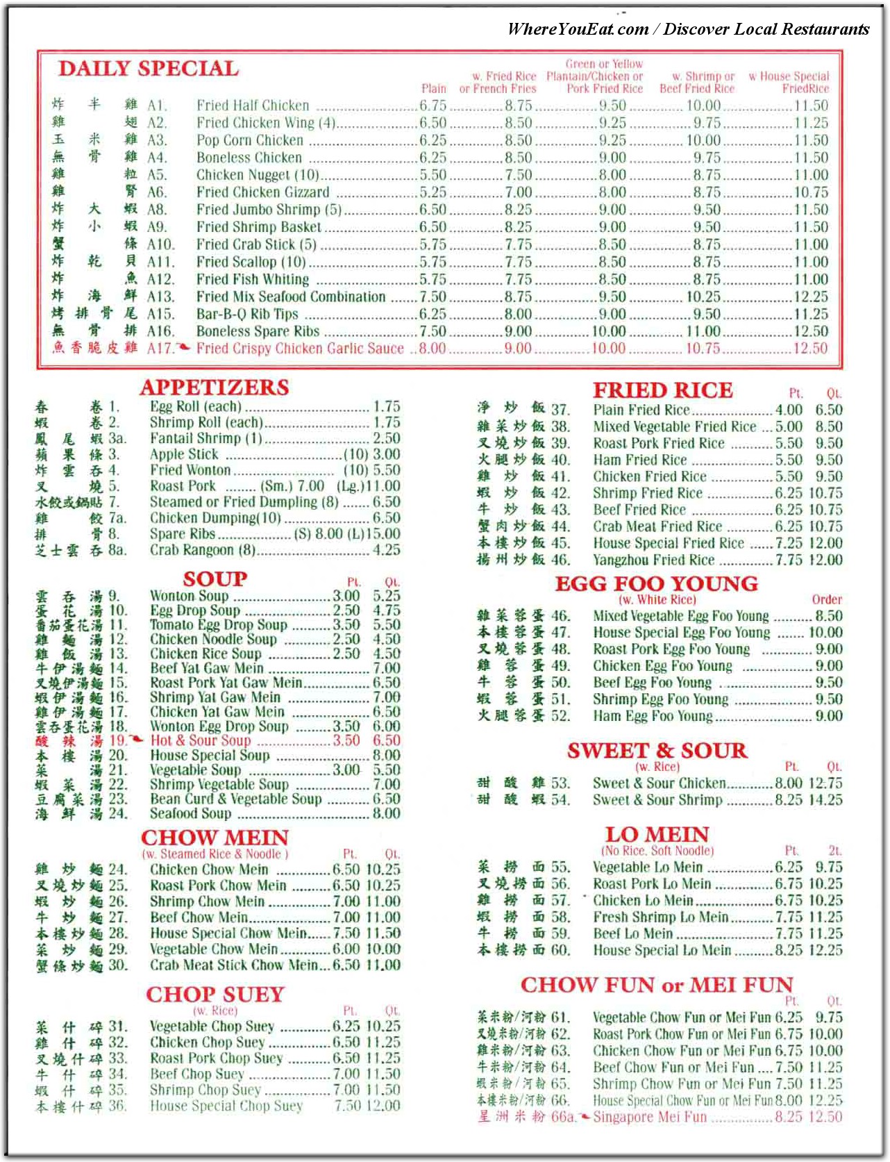 menu image