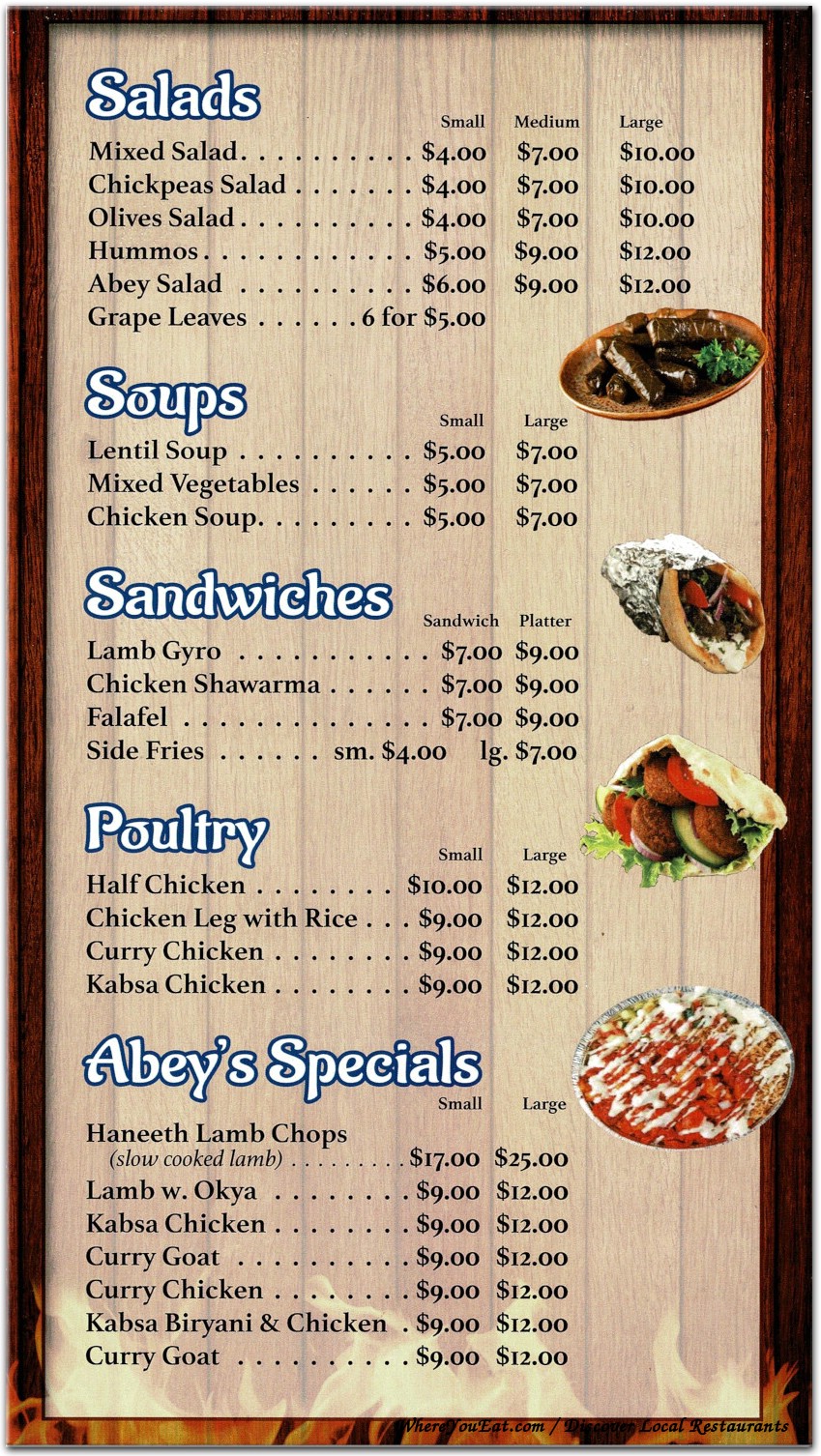 menu image