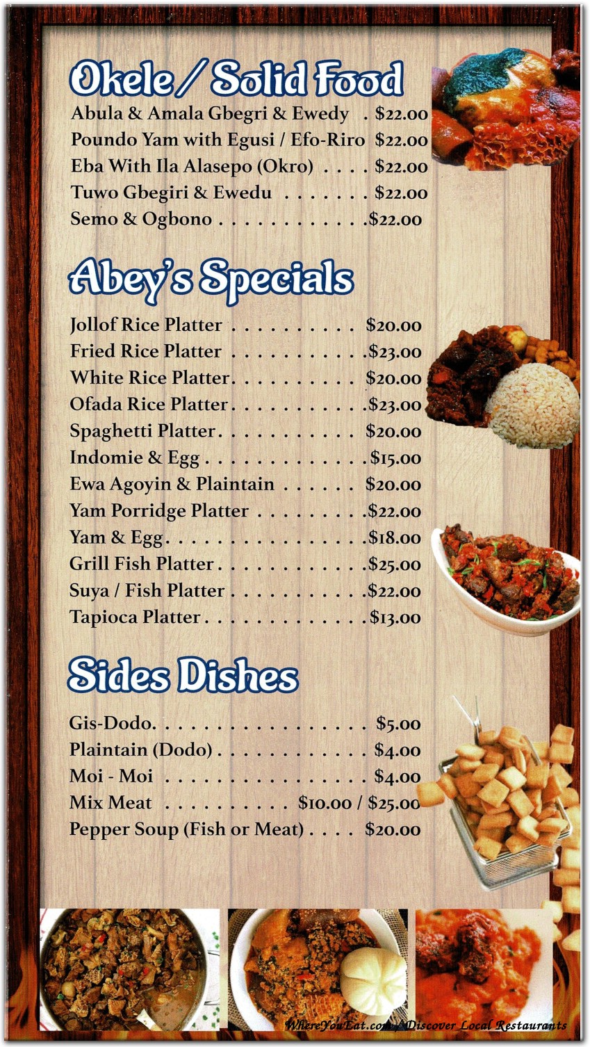 menu image