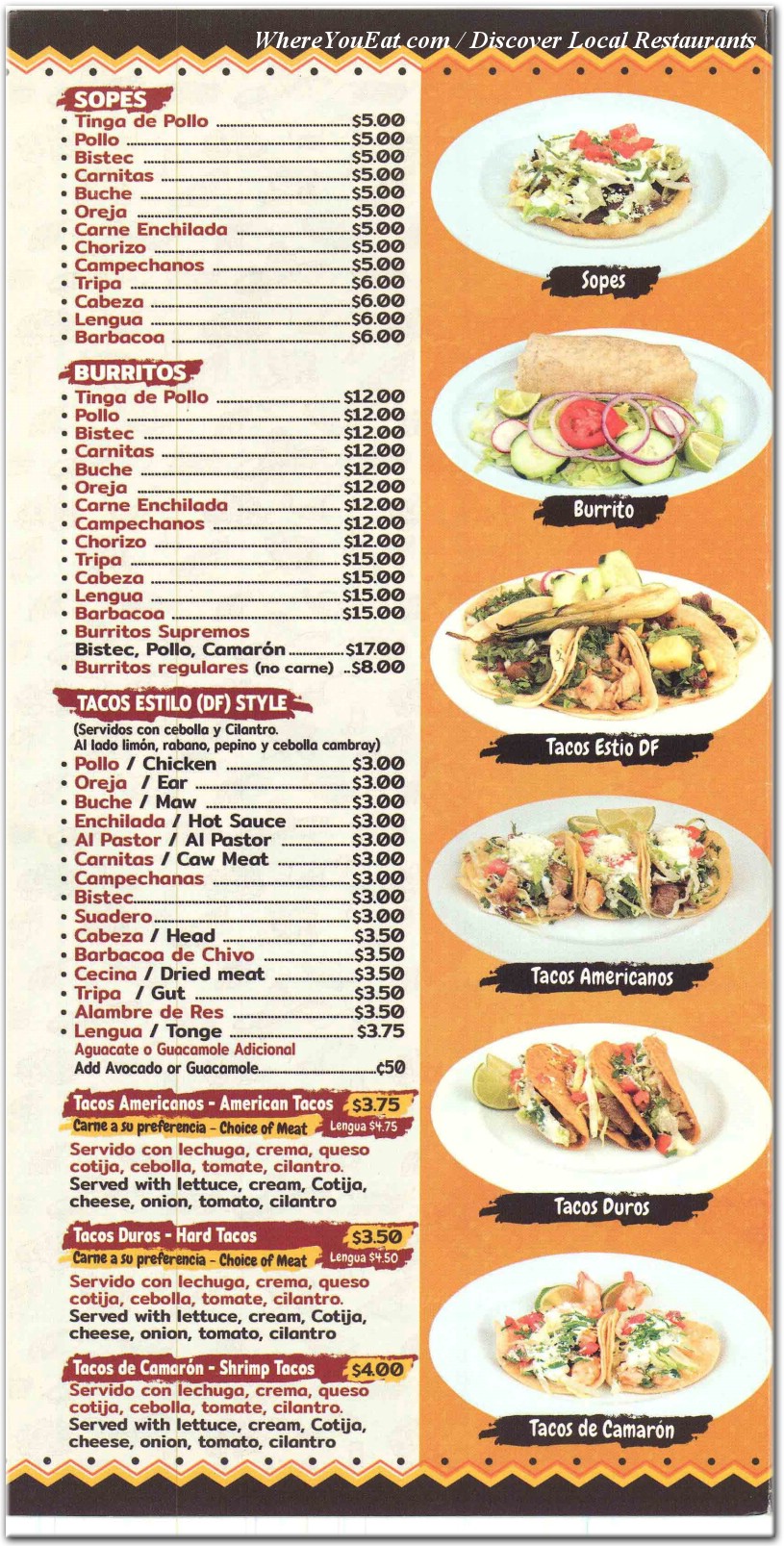 menu image