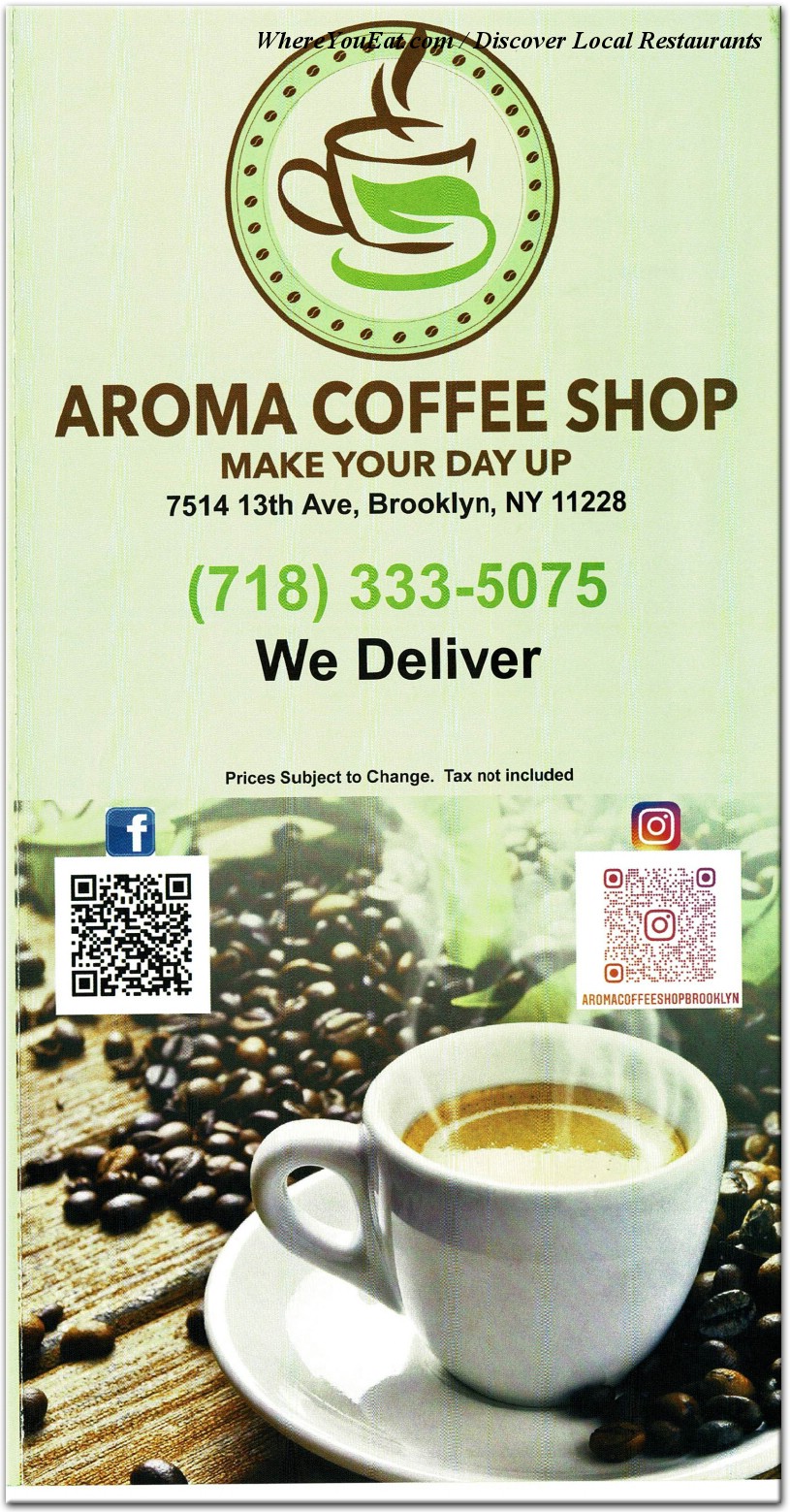Aroma Coffee Shop Restaurant in Brooklyn / Menus & Photos