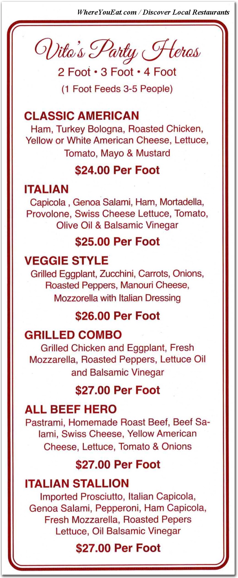 Vito's Bakery Restaurant in Brooklyn / Menus & Photos