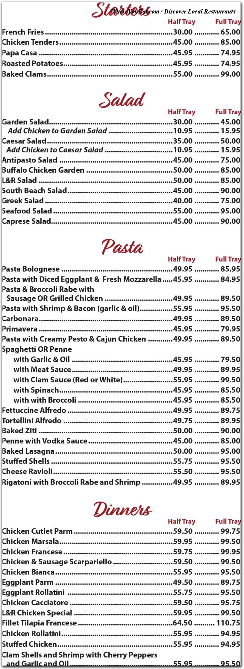 menu image