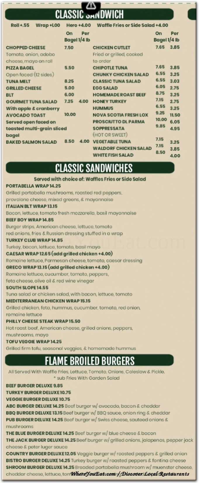 Bagel Pub Restaurant in Brooklyn / Menus & Photos