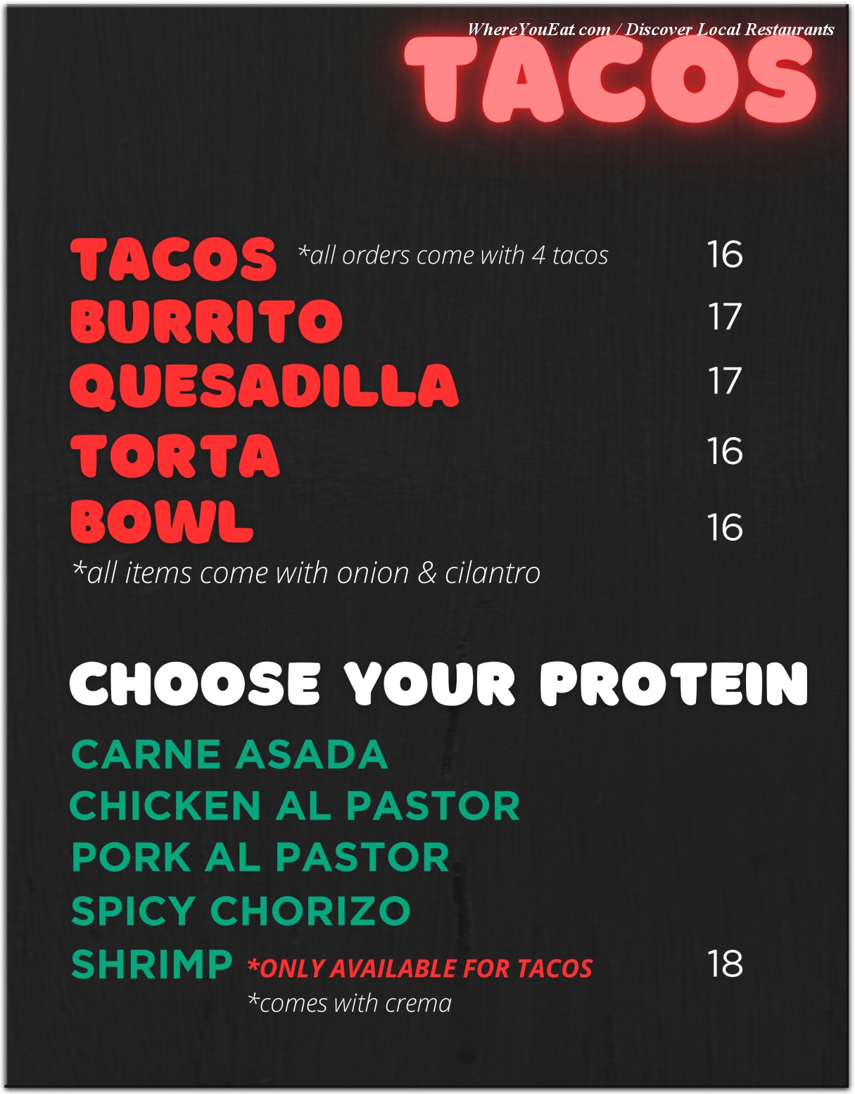 menu image