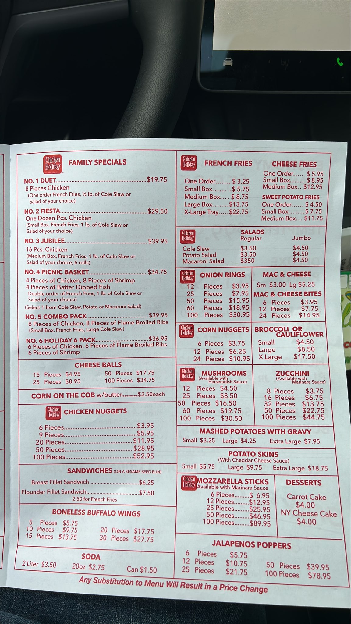 Chicken Holiday NJ Restaurant in New Jersey / Menus & Photos