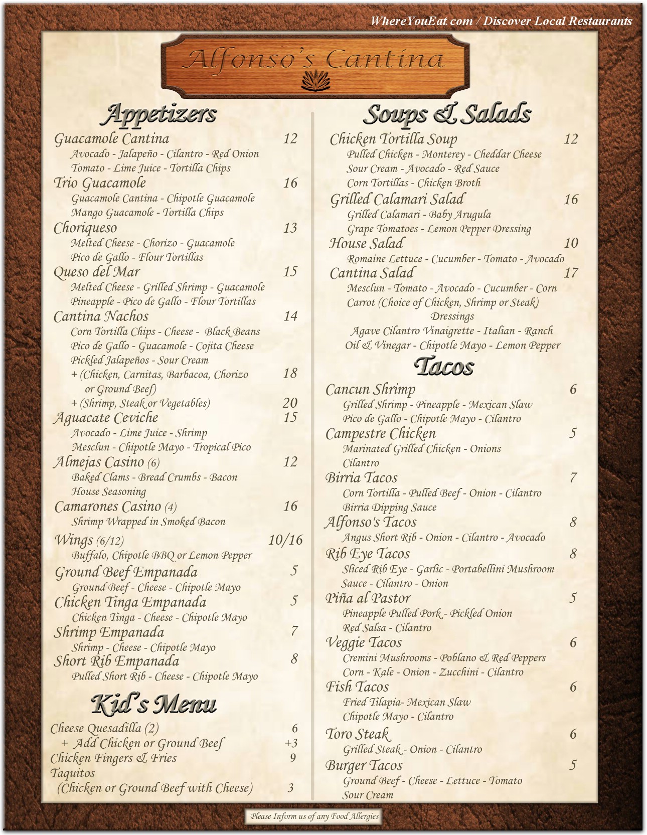 menu image