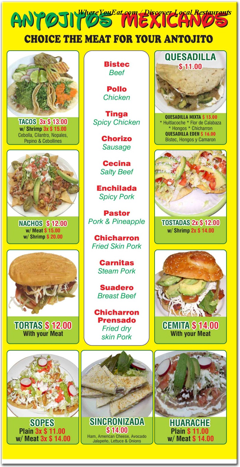 menu image