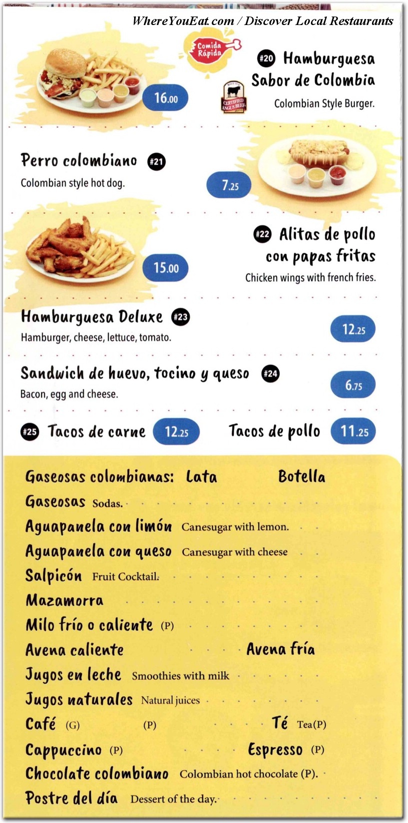 menu image