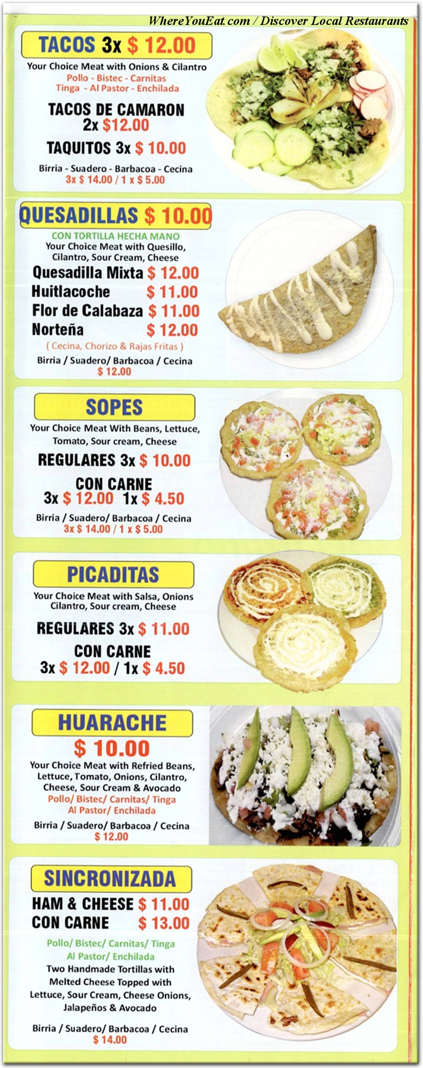 menu image