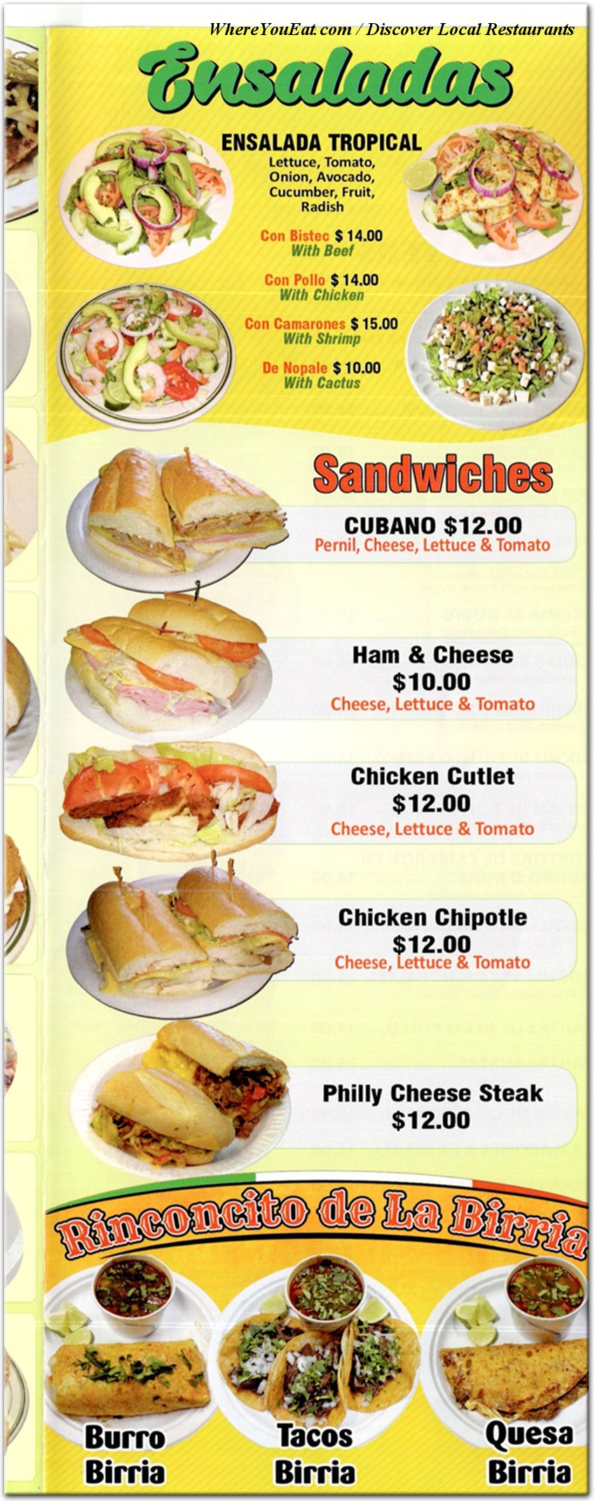menu image