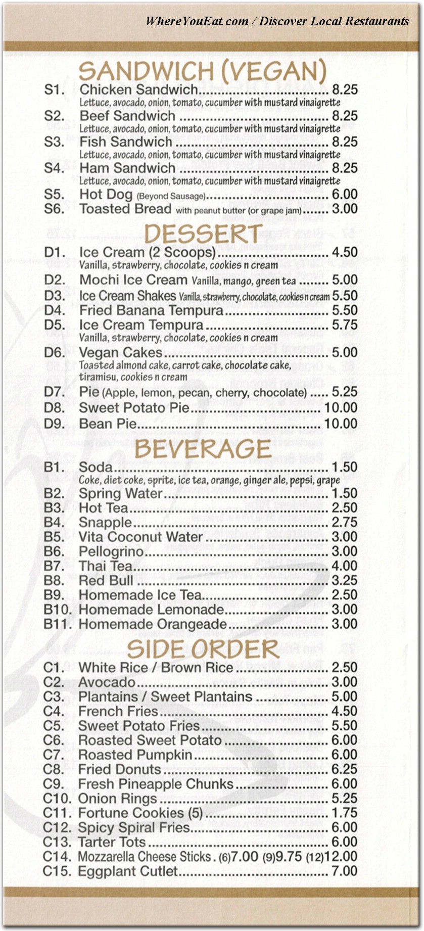 menu image