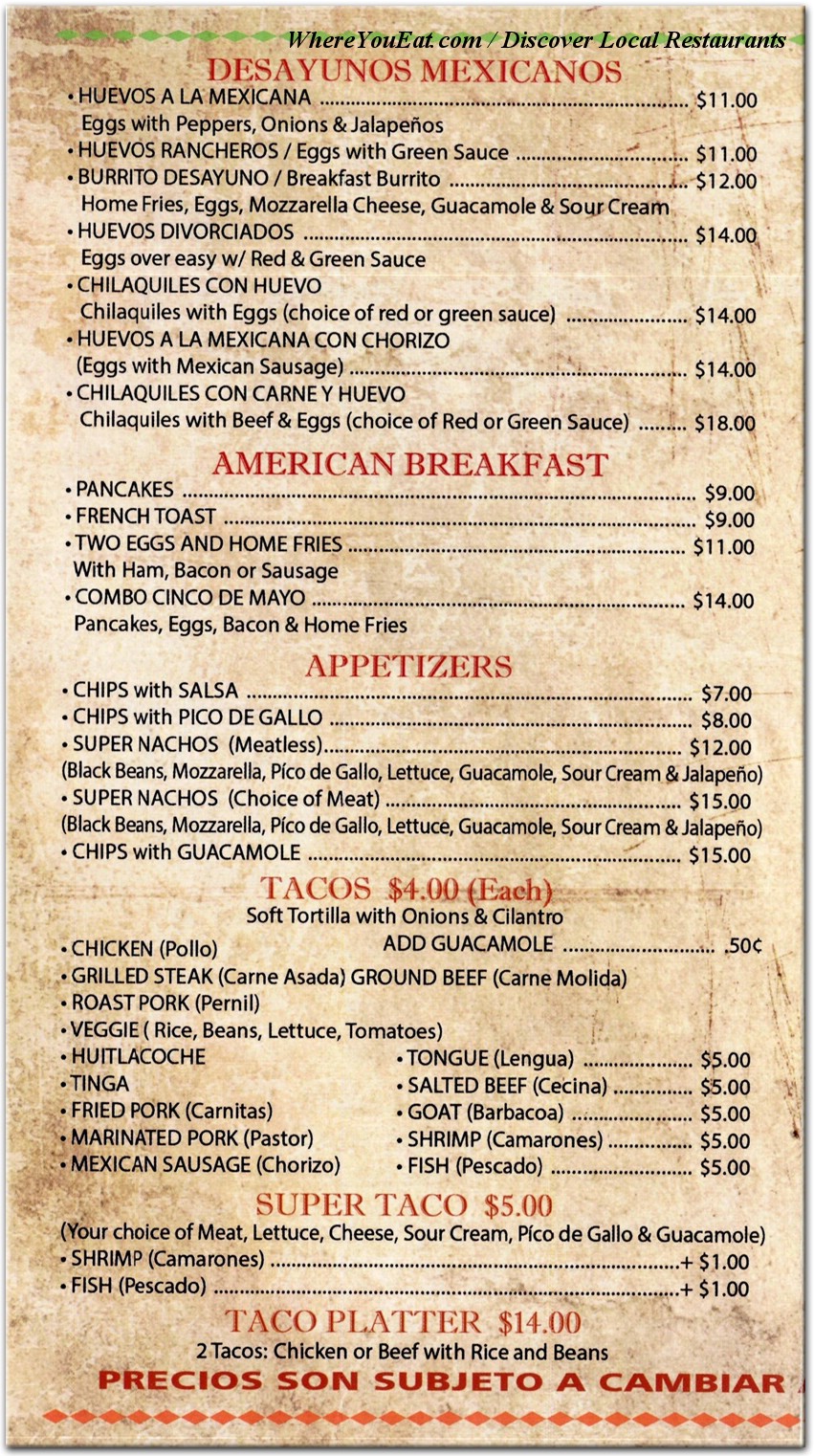 menu image
