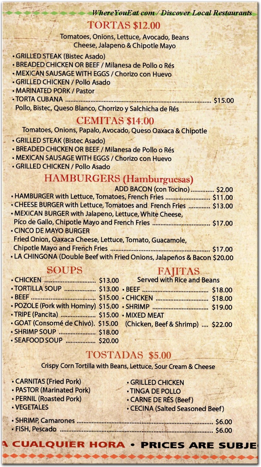 menu image
