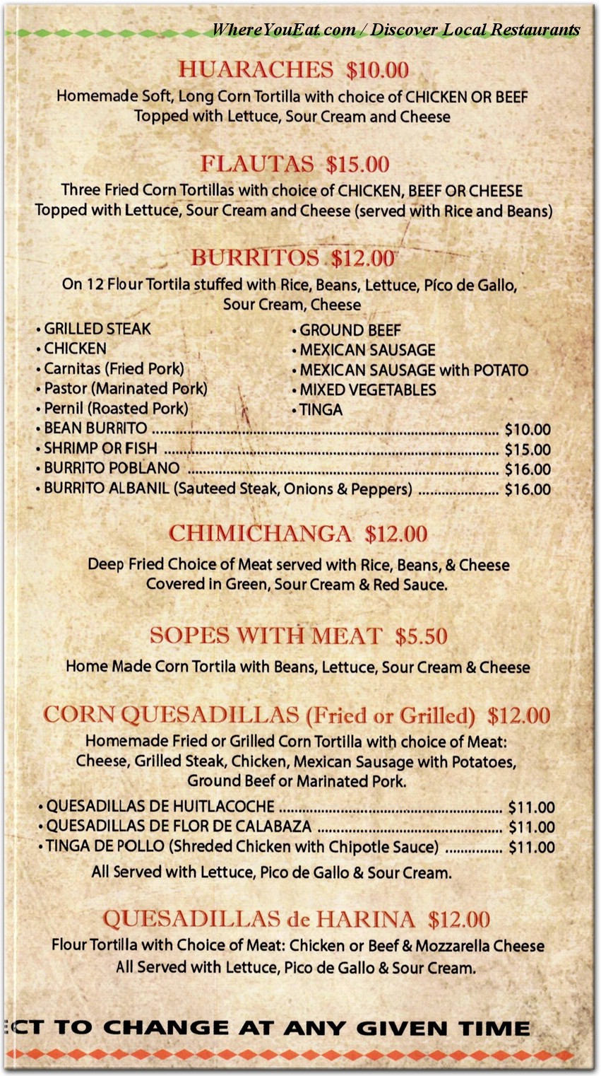 menu image