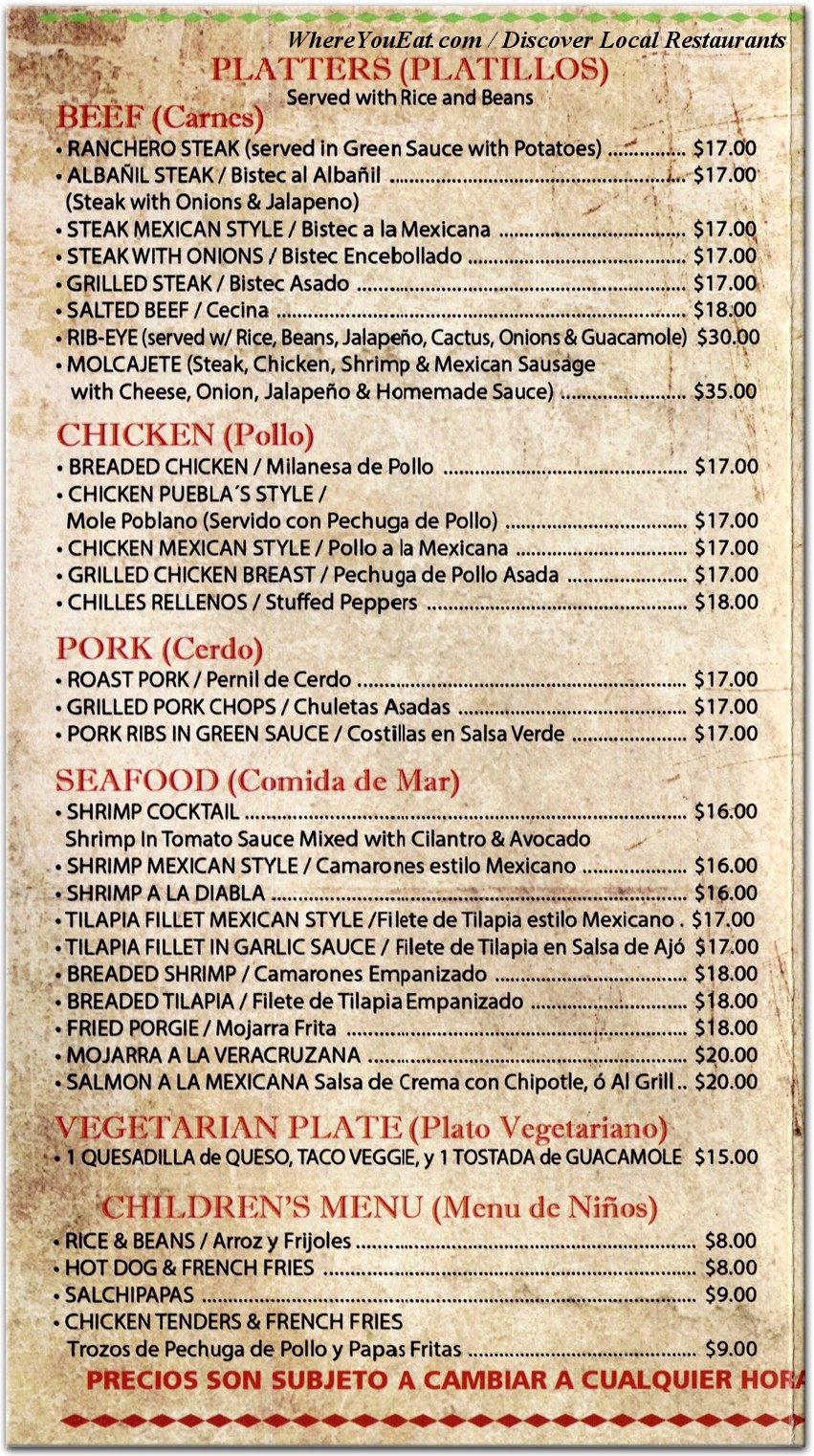 menu image