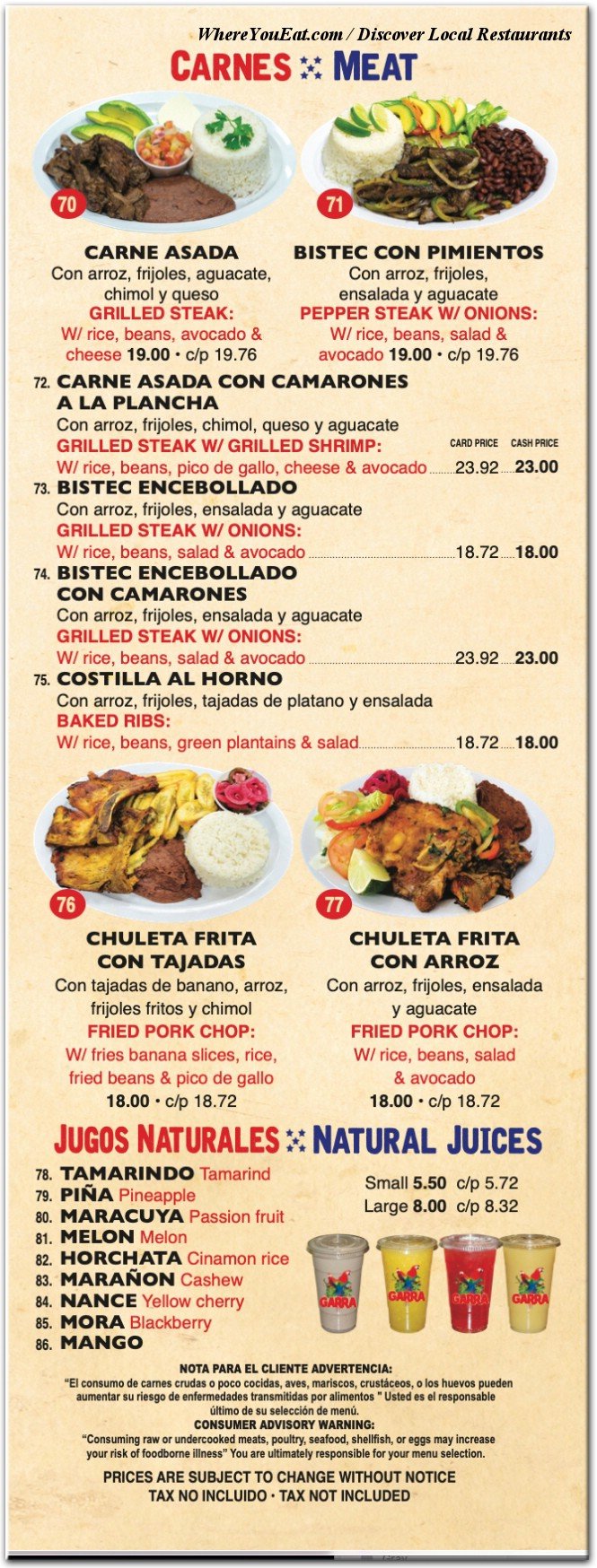 menu image