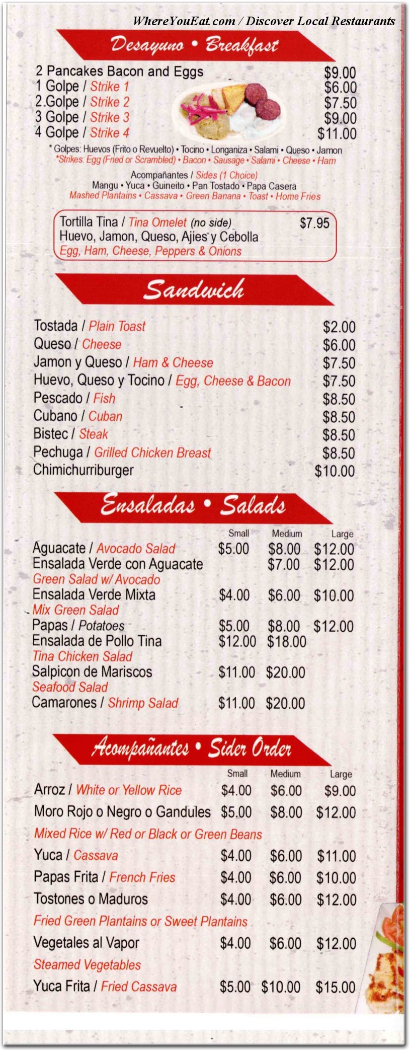 menu image