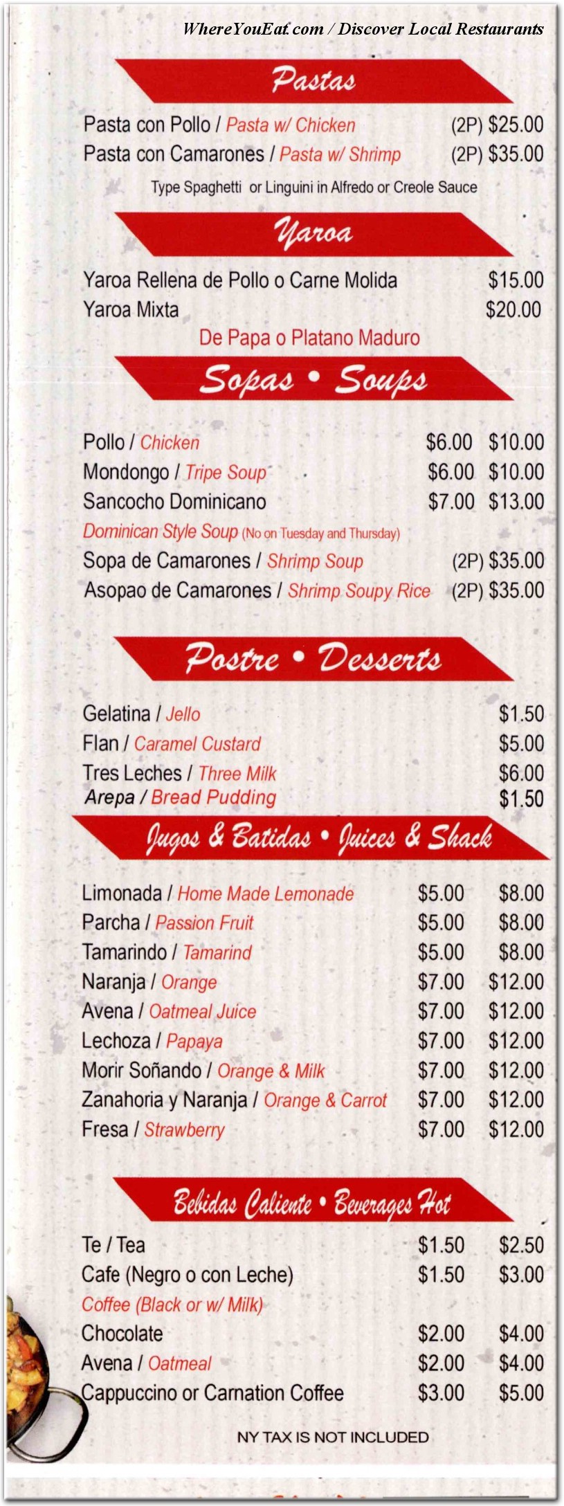 menu image