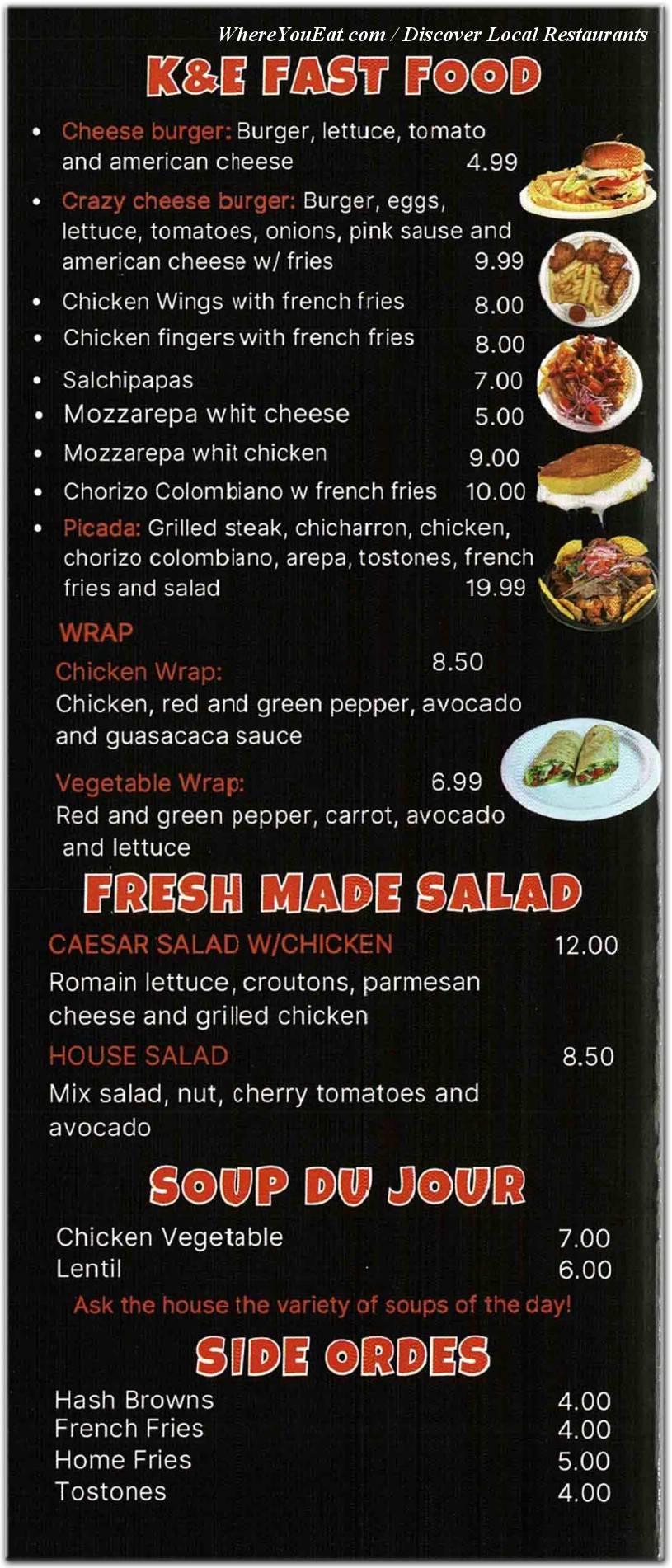 menu image