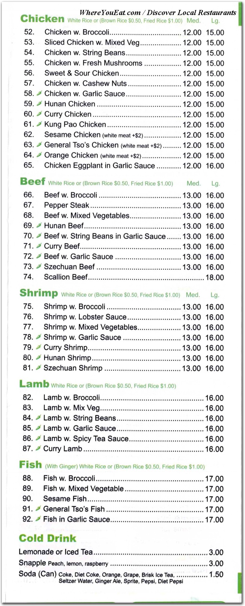 menu image
