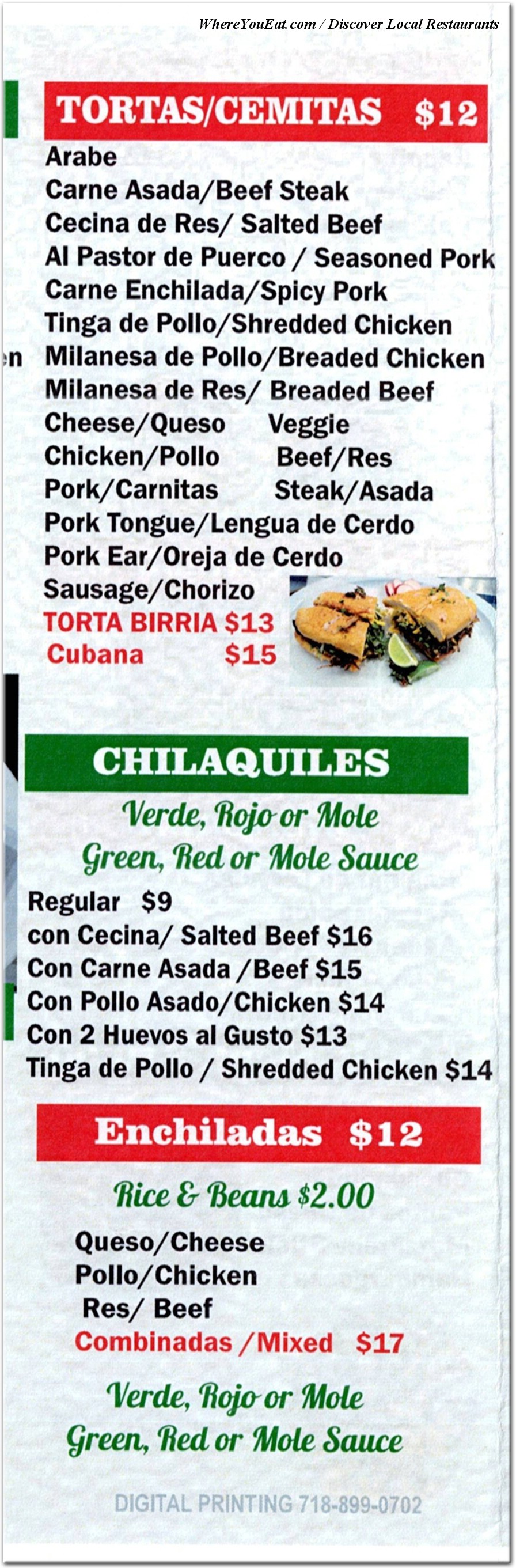 menu image