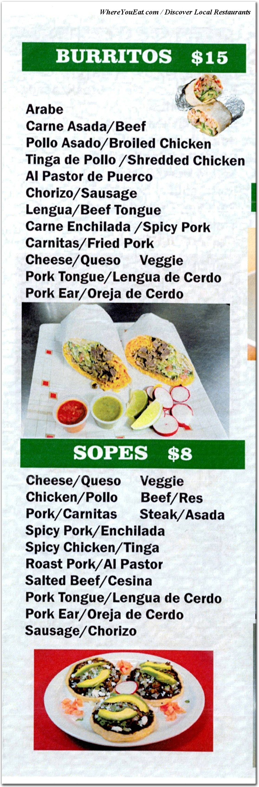 menu image