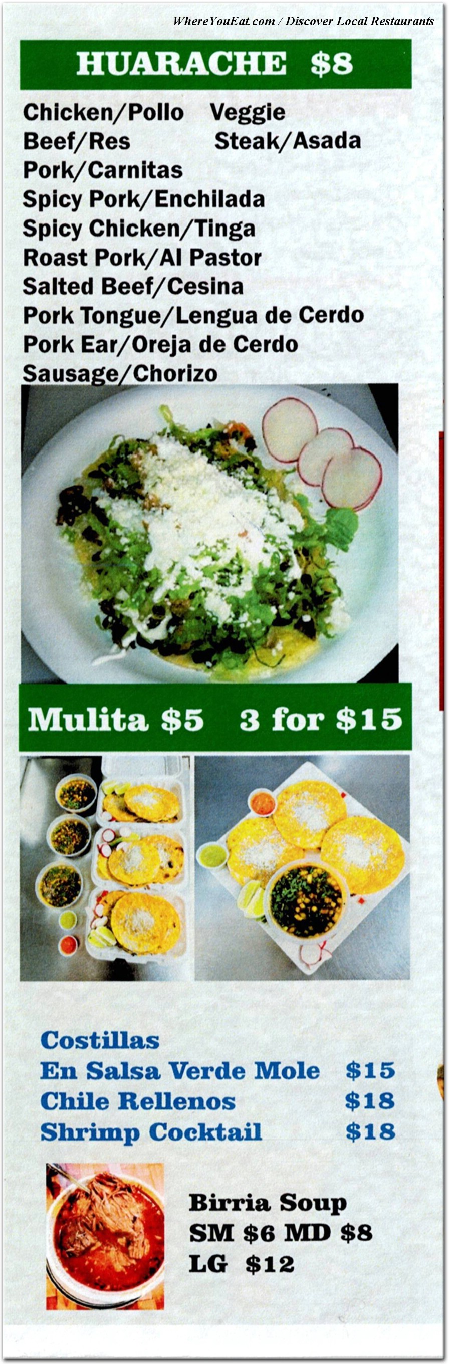 menu image