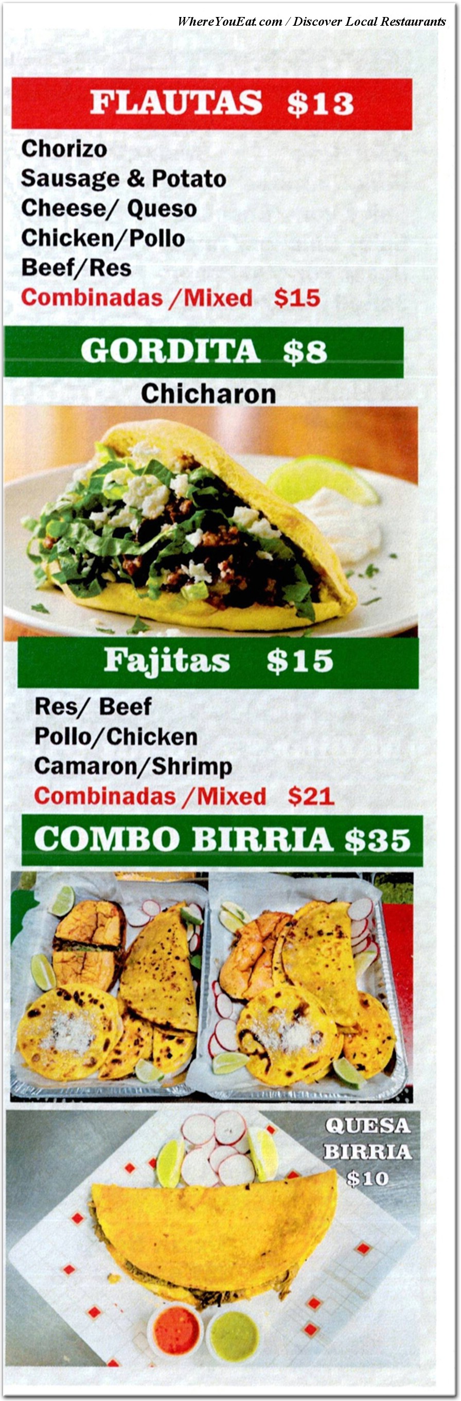 menu image