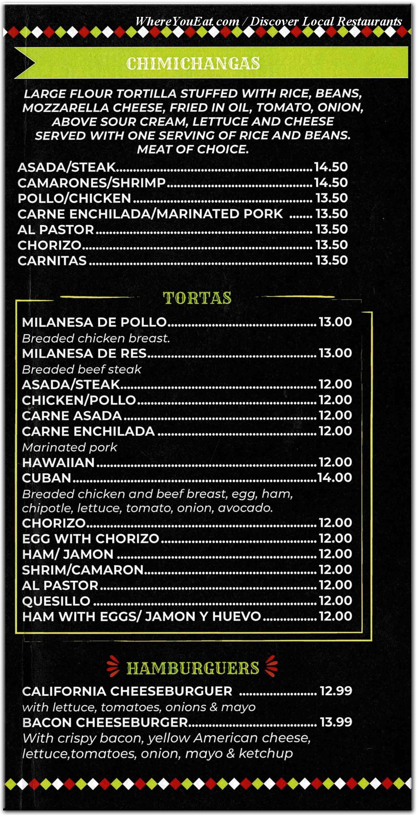 menu image