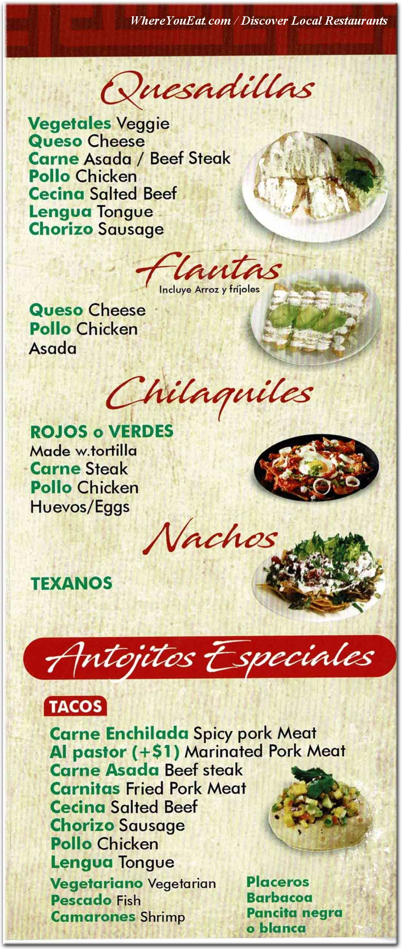 menu image