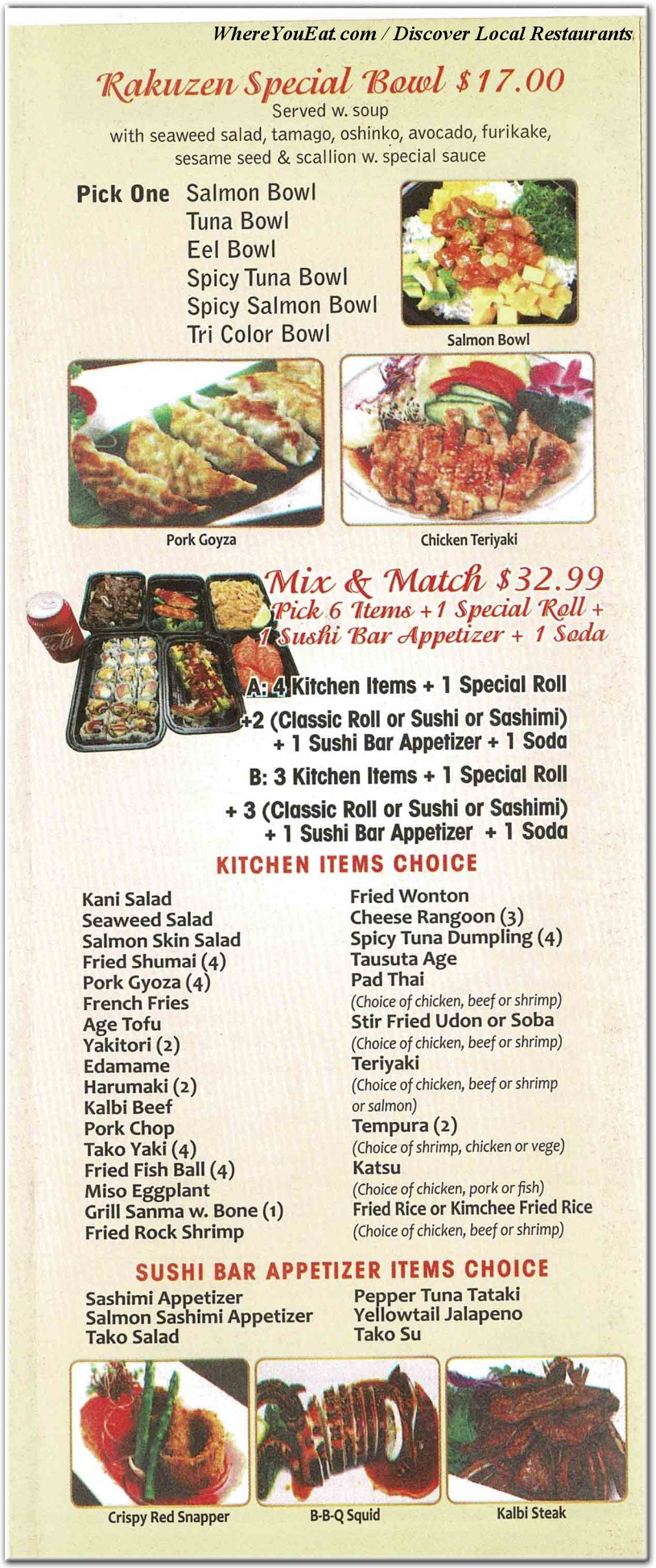 menu image