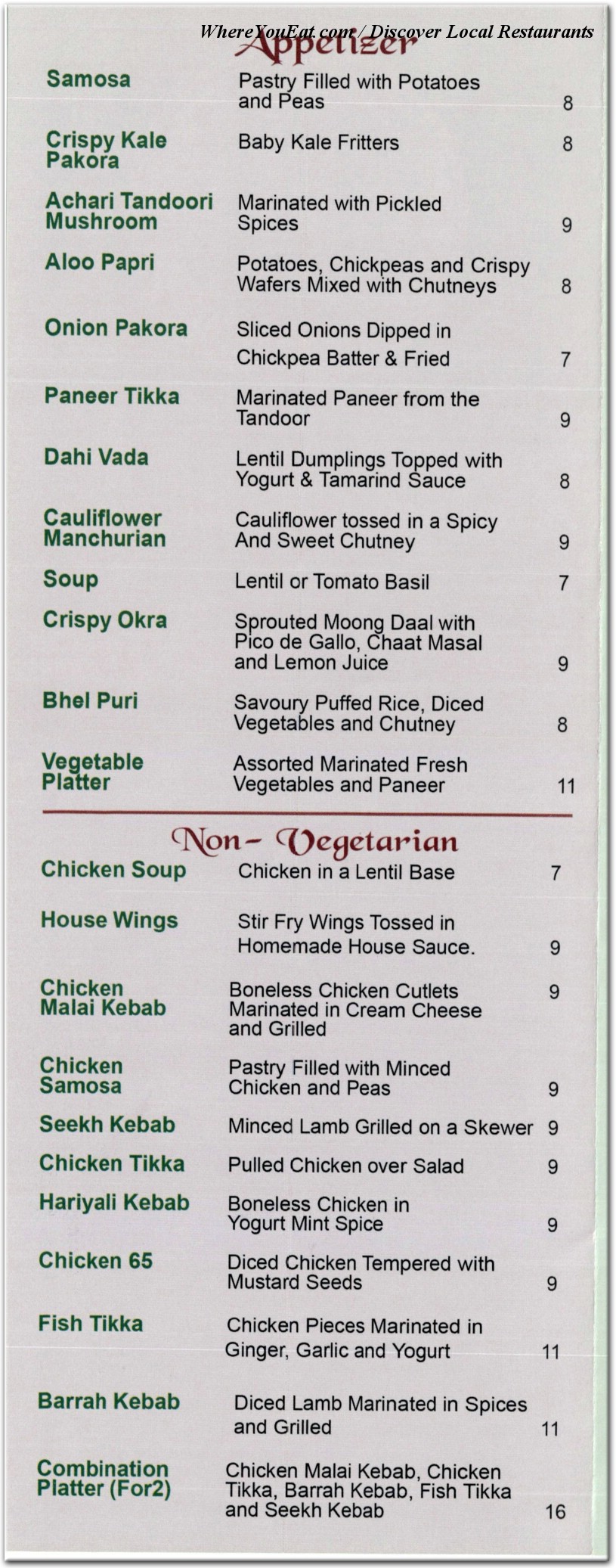 menu image