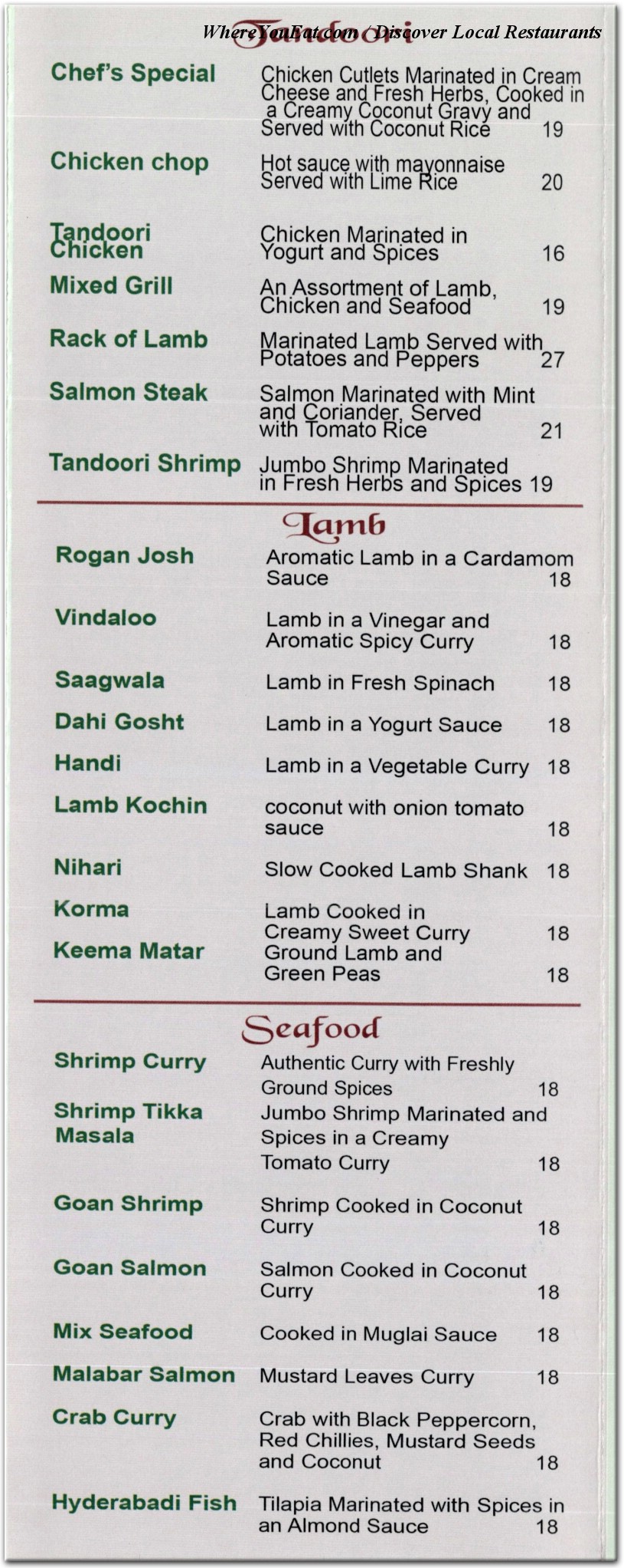 menu image