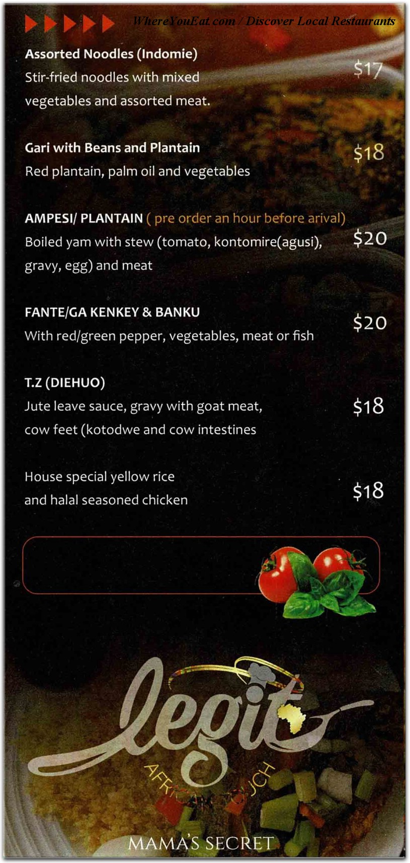 menu image