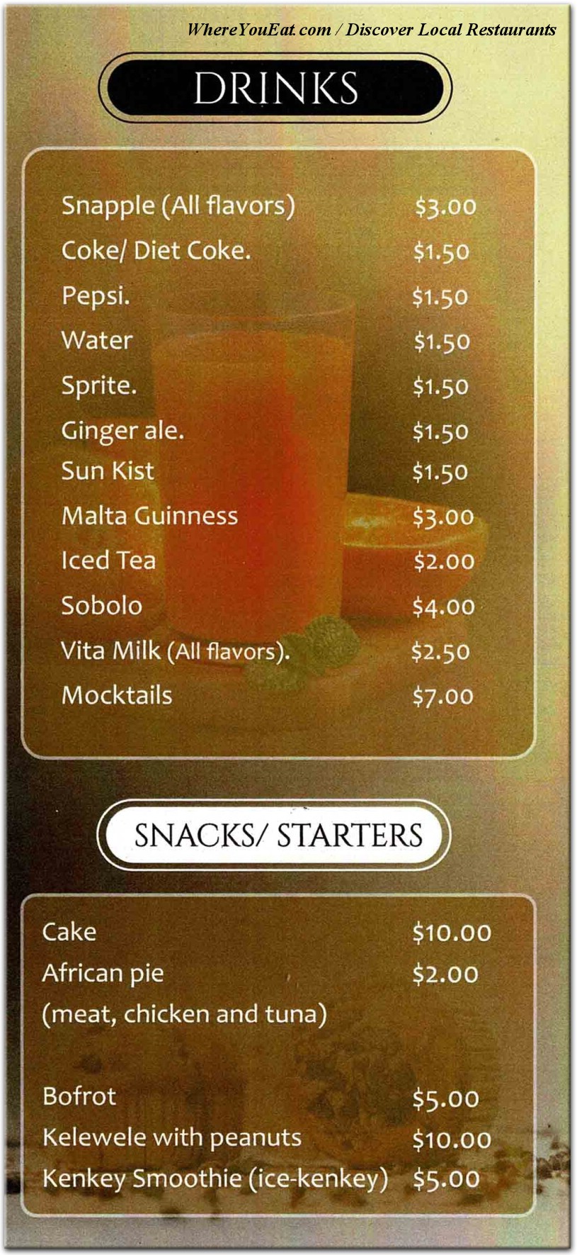 menu image