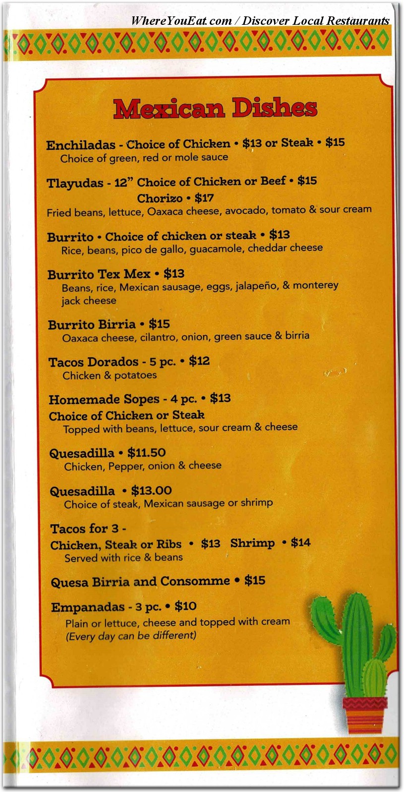 menu image