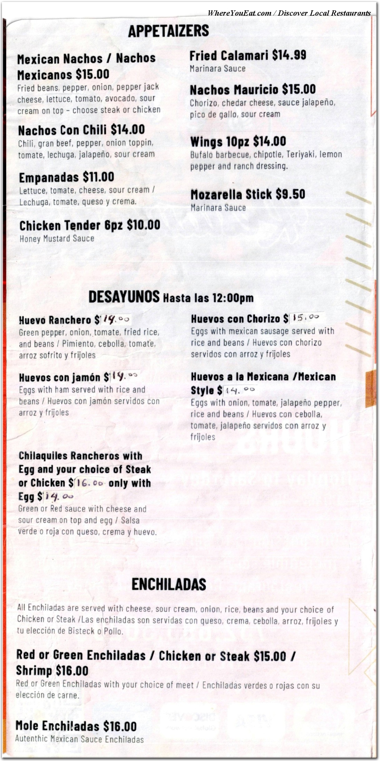 menu image