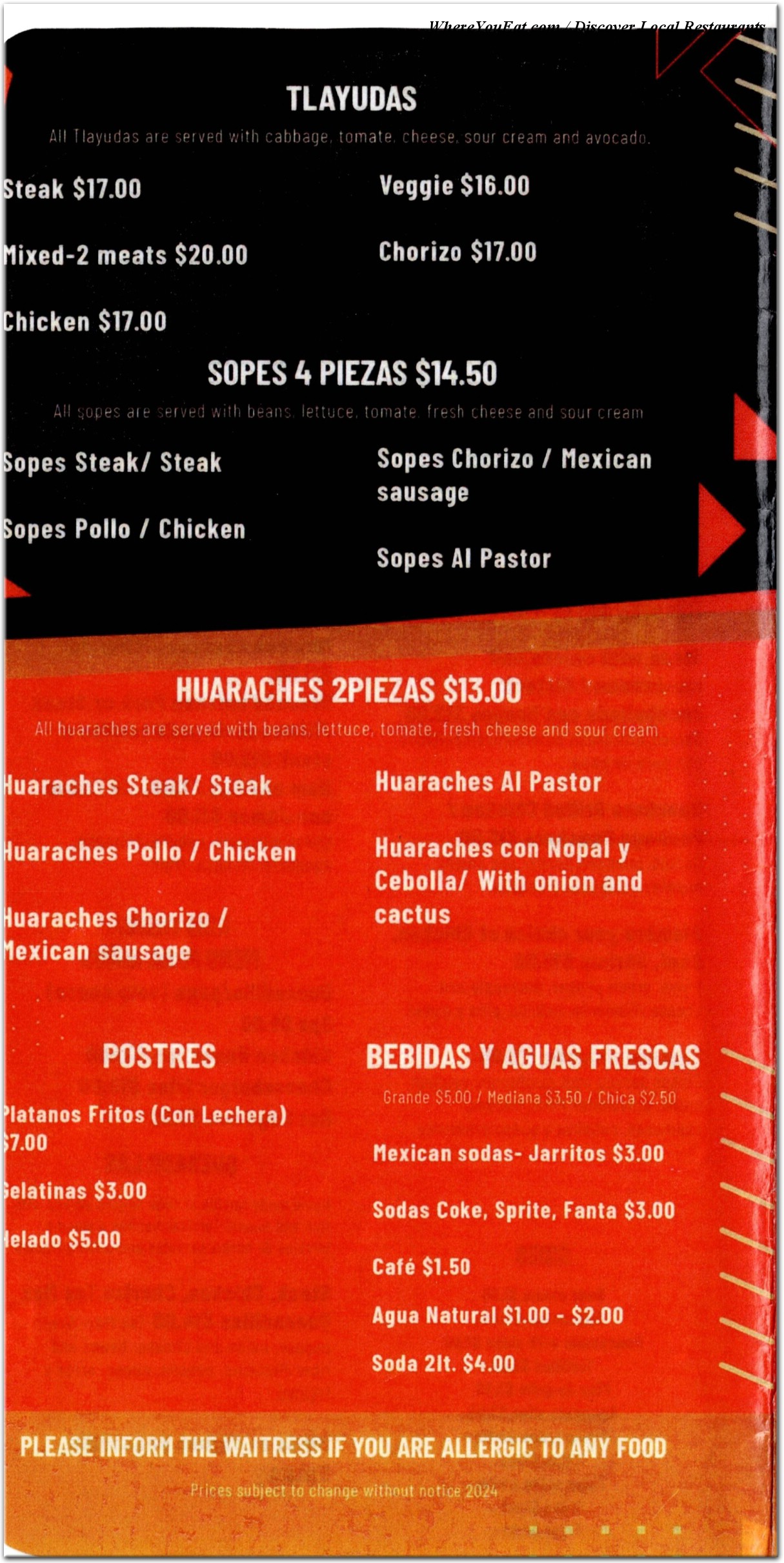 menu image