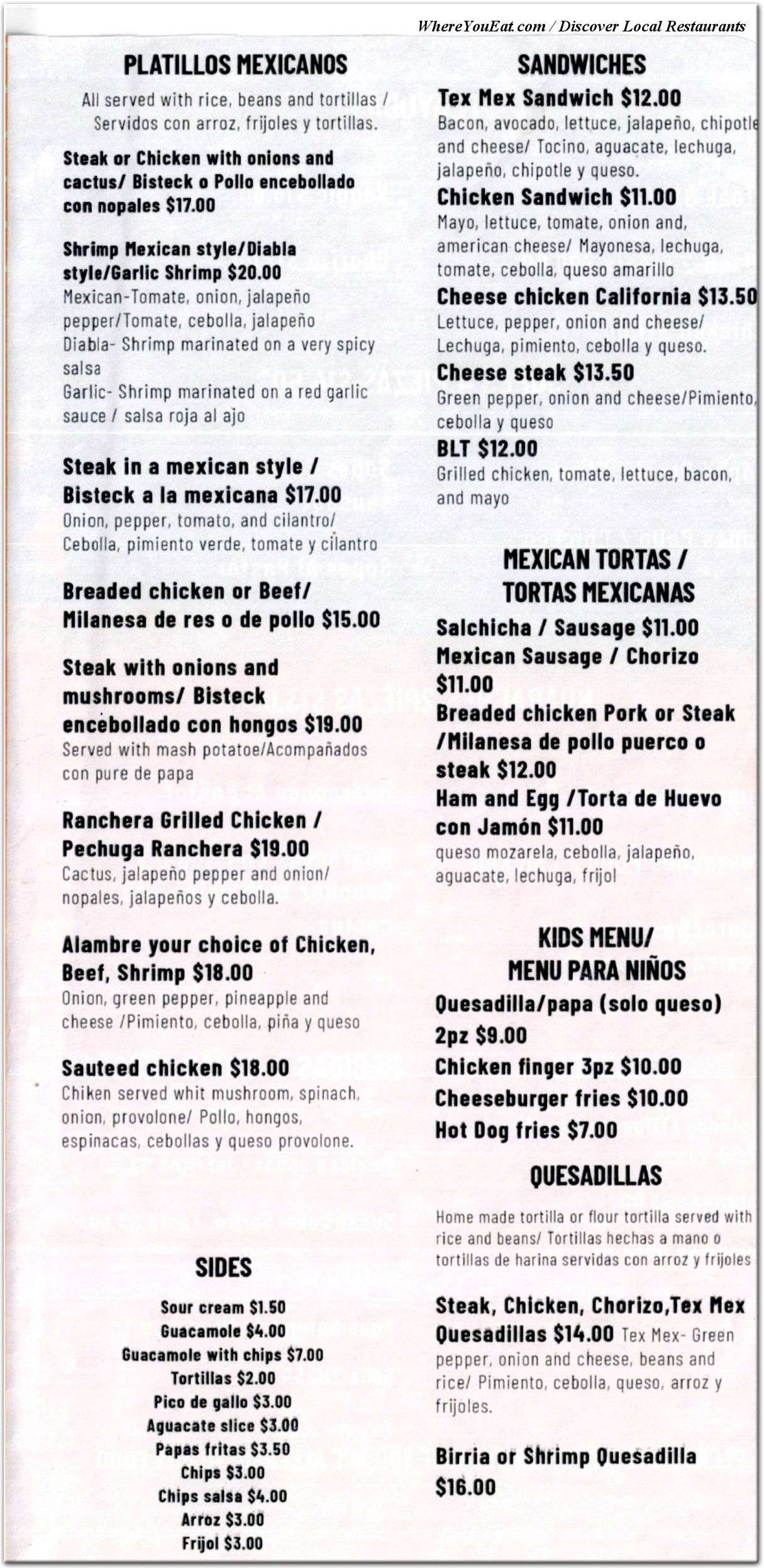 menu image