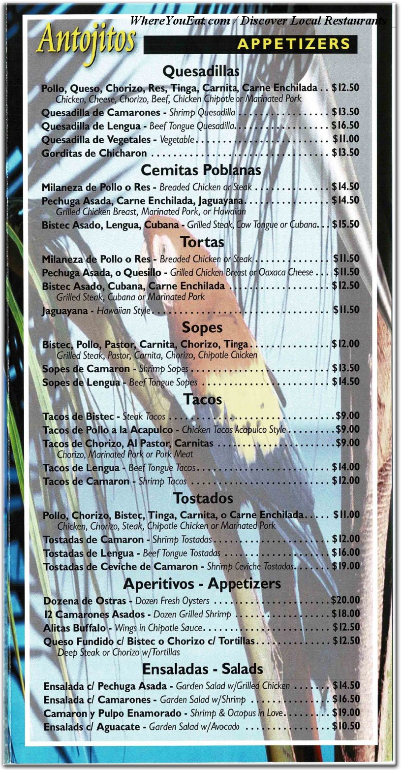 menu image