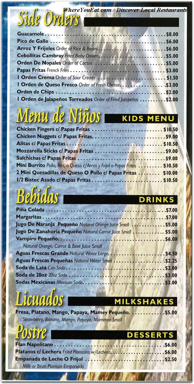 menu image